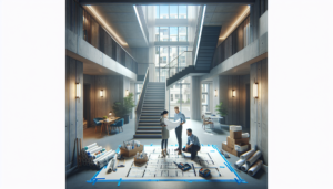 Peinture cage d'escalier immeuble 🧱 entretien pro