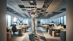 Remplacement dalles de faux plafond bureaux 🛠️