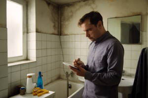 Spray anti-moisissure pour salle de bain éliminant taches sur carrelage et joints, protection longue durée