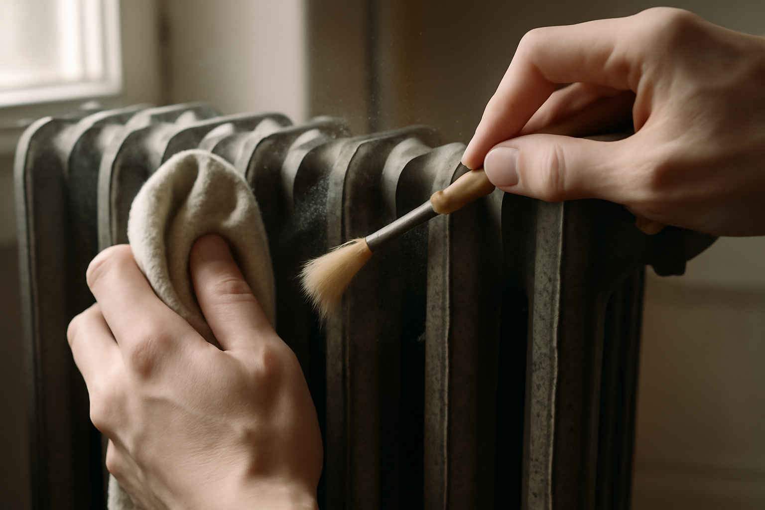 Nettoyage de radiateur en fonte avec brosse et produit naturel — astuces pour entretenir et prévenir la corrosion