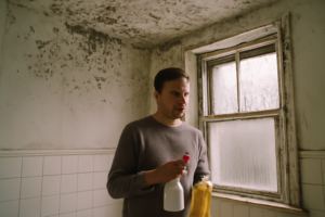 Enlever la moisissure dans la salle de bain : nettoyage des joints de carrelage au vinaigre blanc et brosse