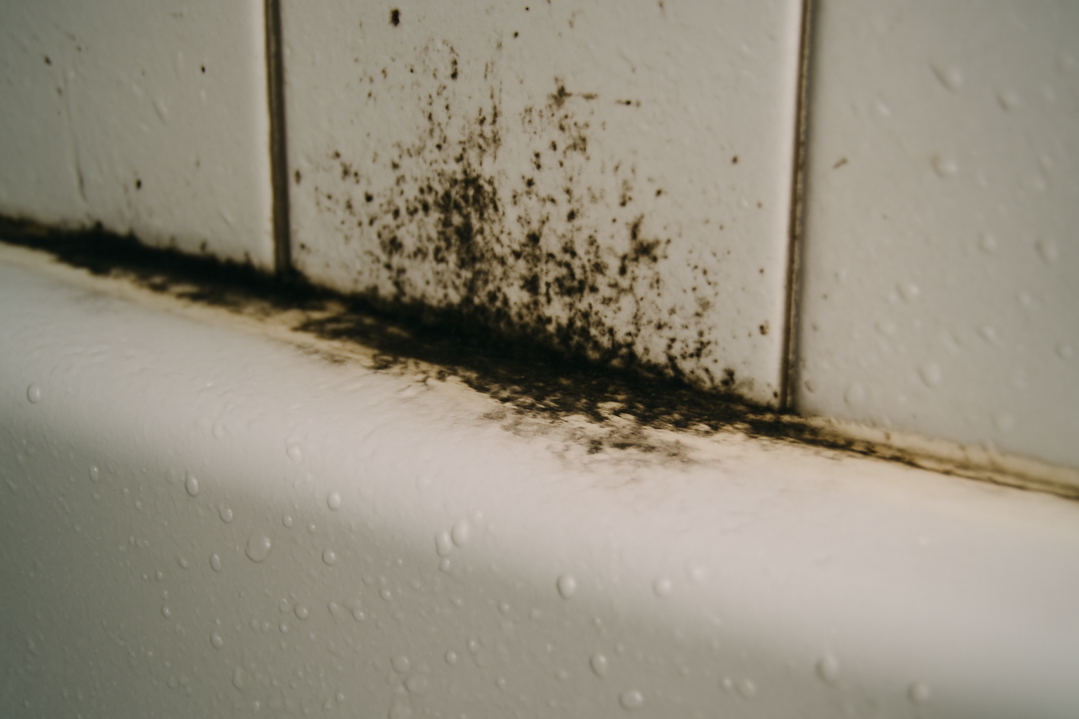 Taches de moisissure dans la salle de bain, danger pour la santé