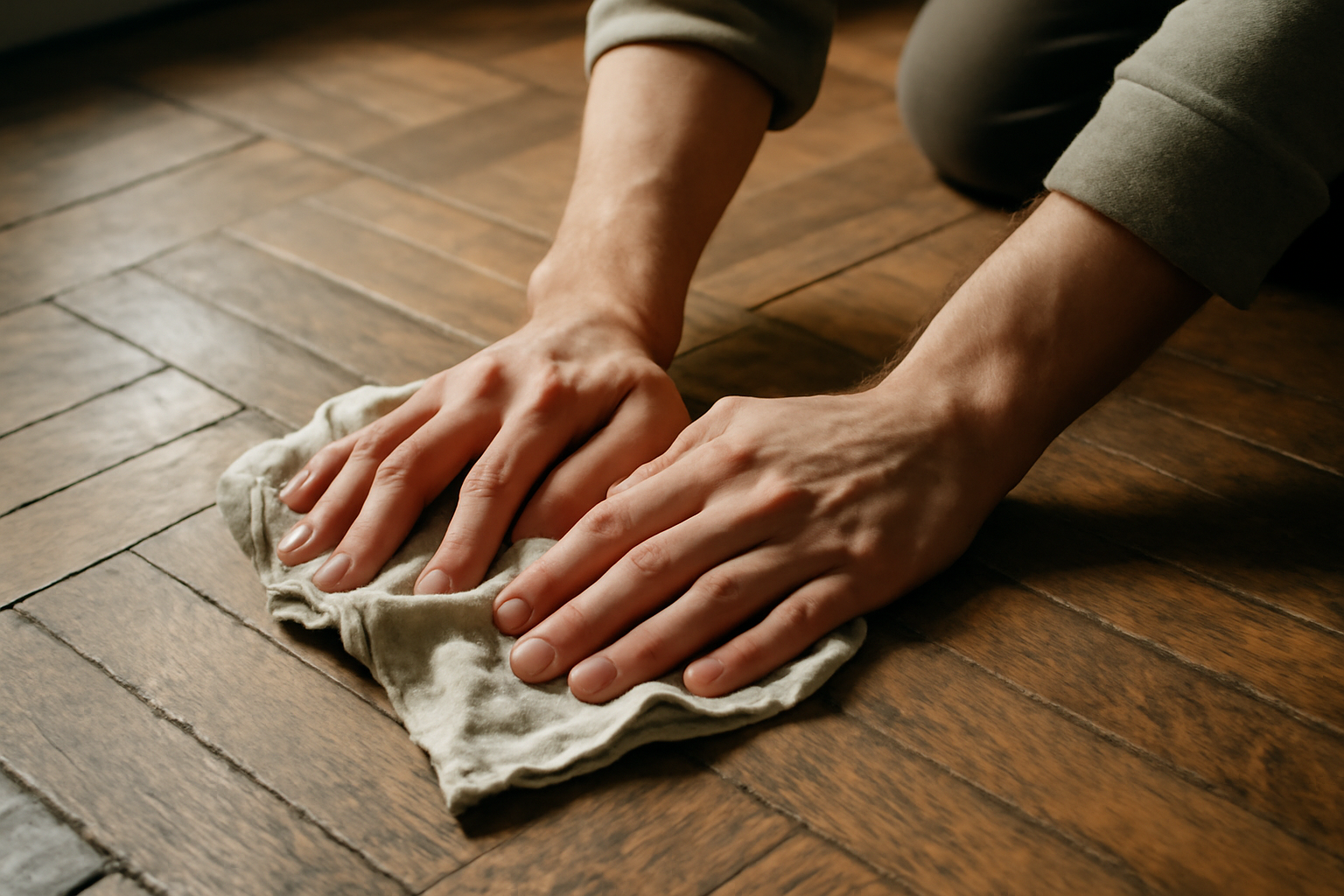 Technique pour nettoyer un vieux parquet en bois sans ponçage (savon noir, huile d'entretien)