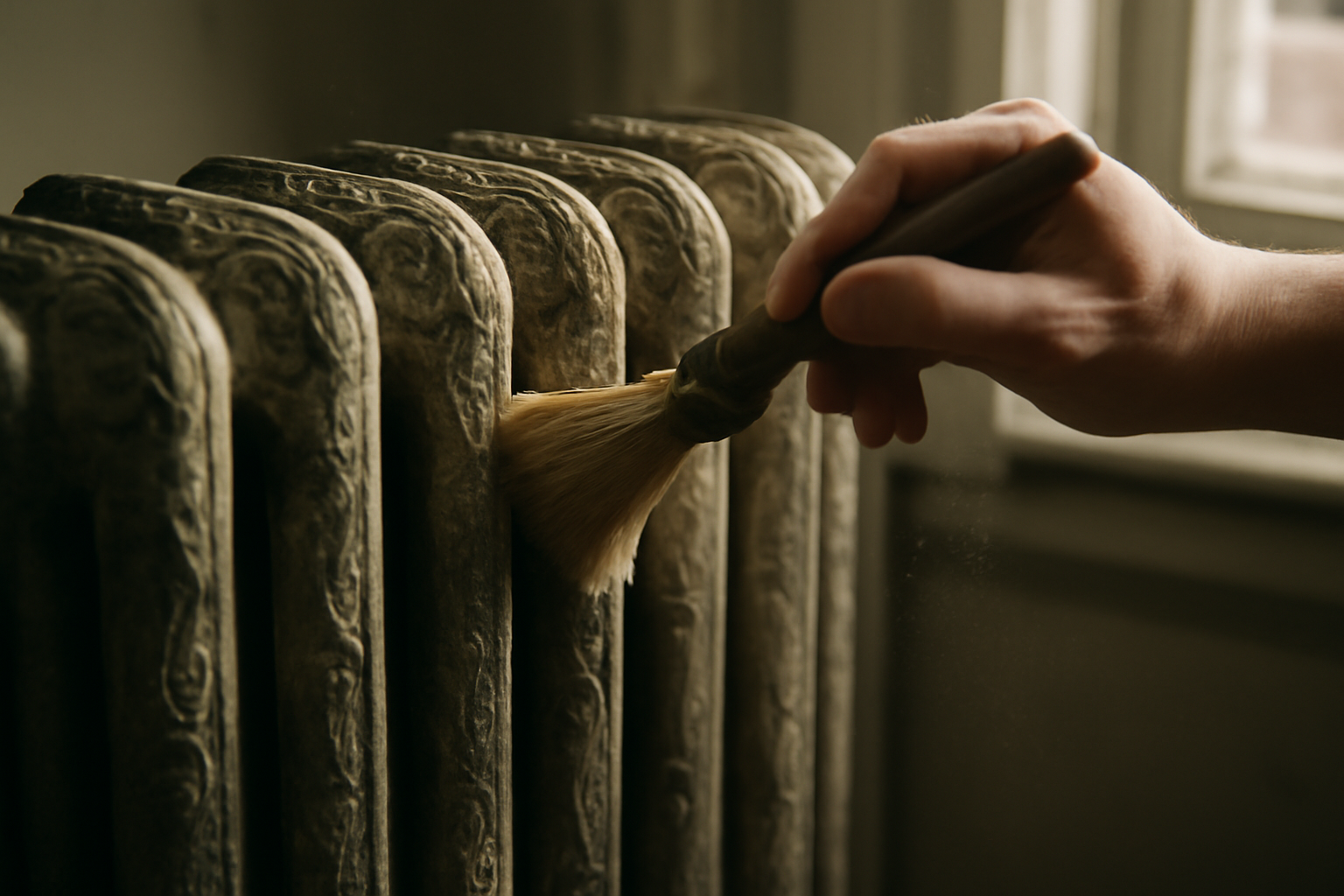 Astuces pour nettoyer un radiateur en fonte sans l'endommager : brosse, produits adaptés et détartrage