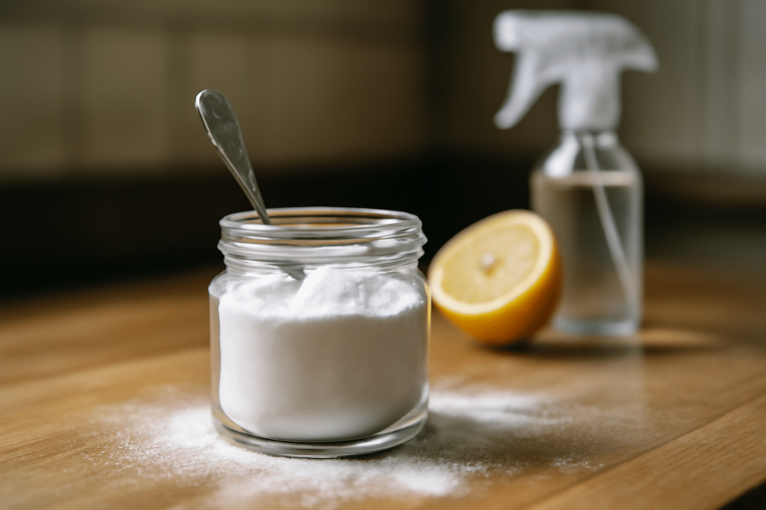 Astuce nettoyage : bicarbonate de soude en poudre pour éliminer taches et odeurs sur surfaces