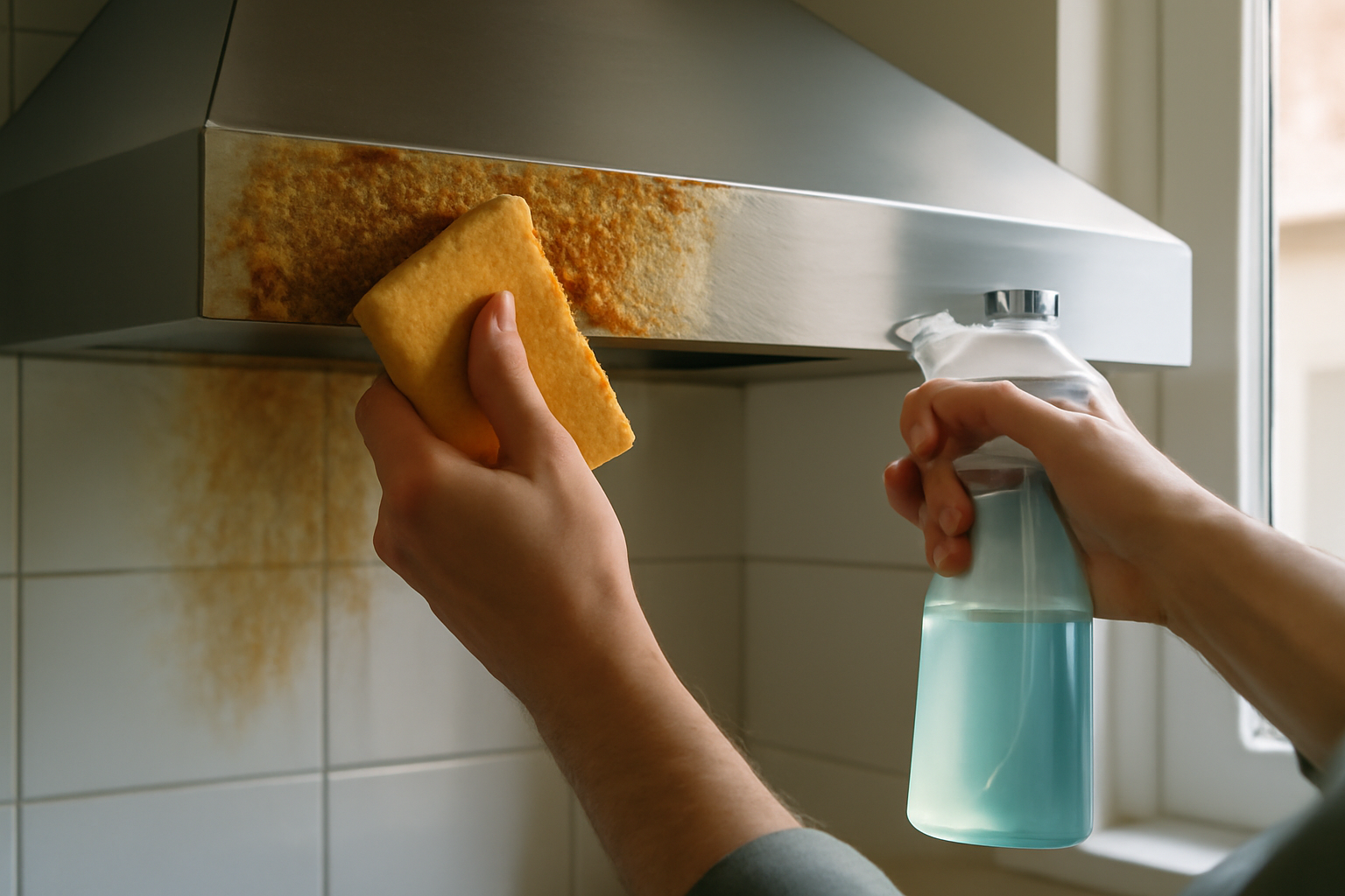 Nettoyer et dégraisser la hotte aspirante — trempage des filtres, dégraissant naturel et brossage pour un entretien optimal