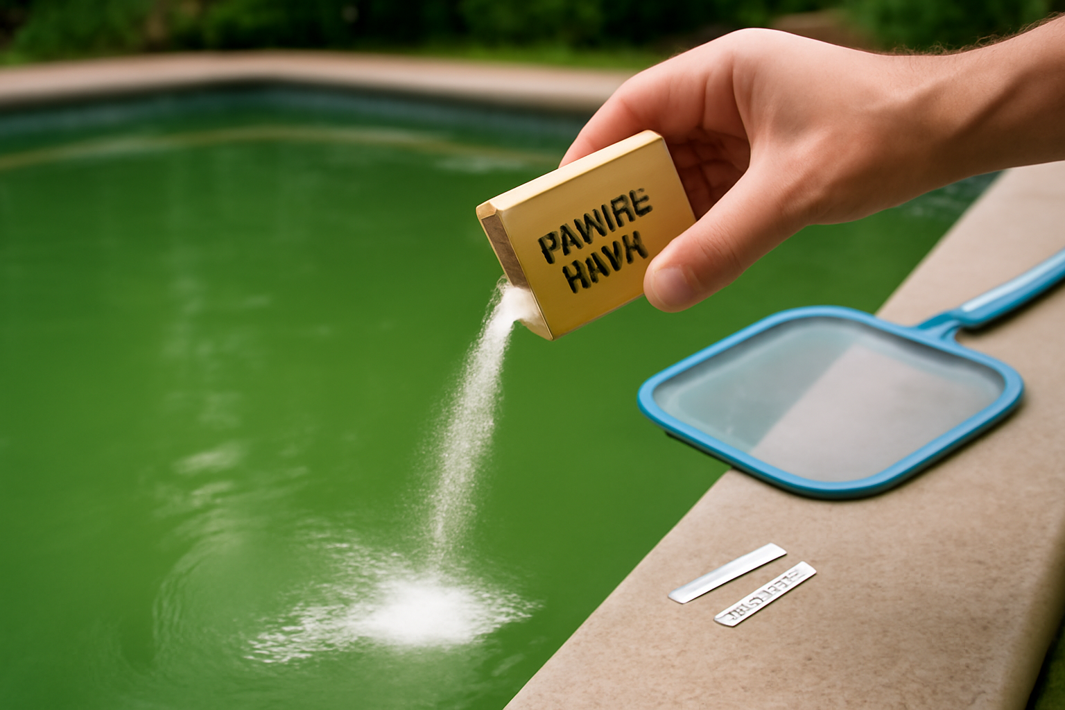 Bicarbonate de soude pour piscine : remède économique contre l'eau verte en augmentant l'alcalinité pour stabiliser le traitement